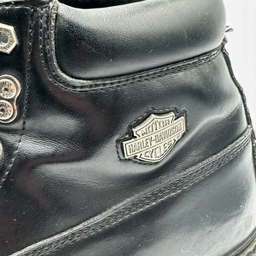 Harley-Davidson Drive D91146 Mens 12 Black Leather Motorcycle Biker Boots
